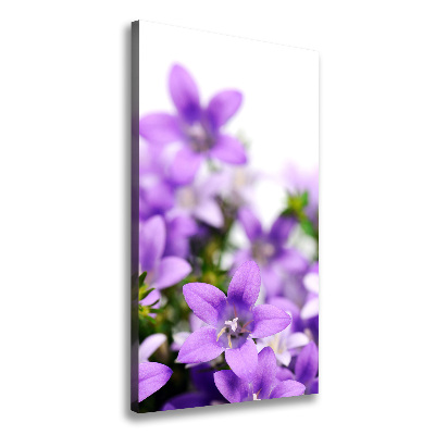 Quadro su tela canvas verticale Campanelle viola