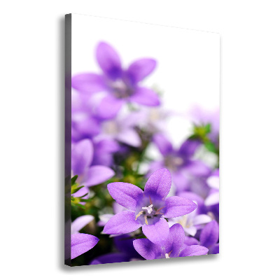 Quadro su tela canvas verticale Campanelle viola