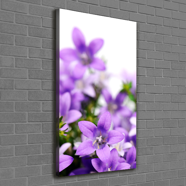 Quadro su tela canvas verticale Campanelle viola
