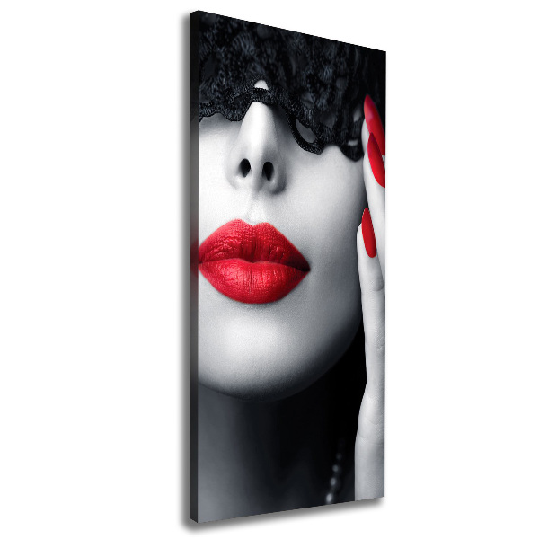 Quadro foto su tela verticale Maschera di pizzo