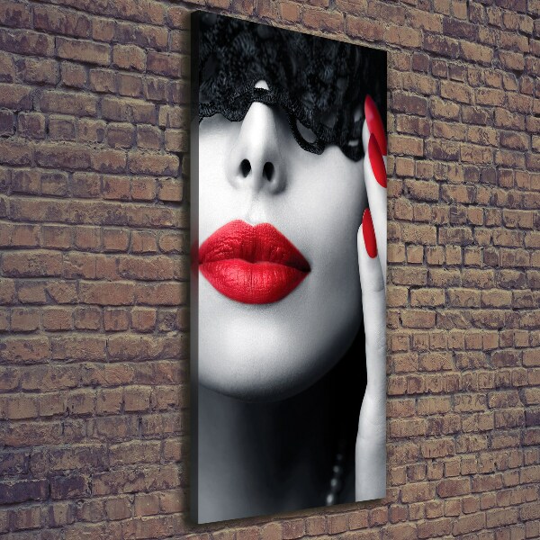 Quadro foto su tela verticale Maschera di pizzo