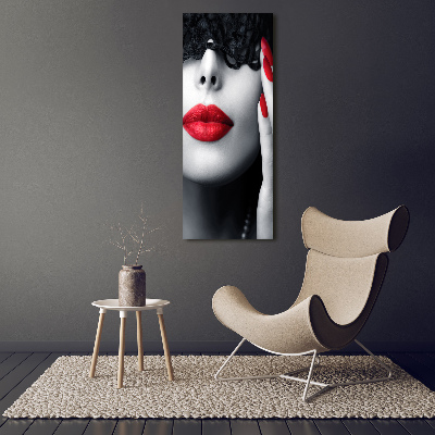 Quadro foto su tela verticale Maschera di pizzo