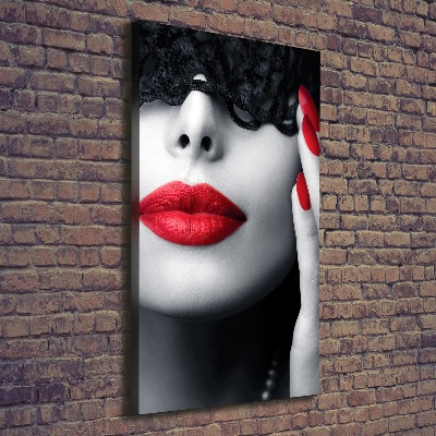 Quadro foto su tela verticale Maschera di pizzo