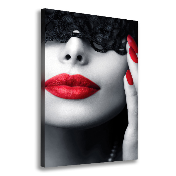 Quadro foto su tela verticale Maschera di pizzo