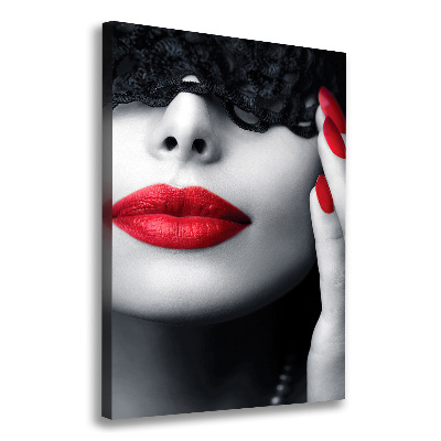 Quadro foto su tela verticale Maschera di pizzo