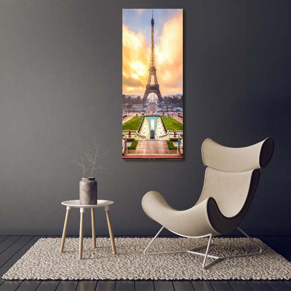Stampa quadro su tela verticale Torre Eiffel Parigi