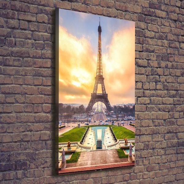 Stampa quadro su tela verticale Torre Eiffel Parigi