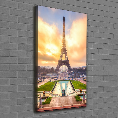 Stampa quadro su tela verticale Torre Eiffel Parigi