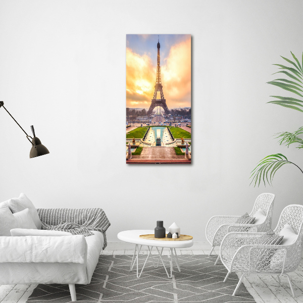 Stampa quadro su tela verticale Torre Eiffel Parigi