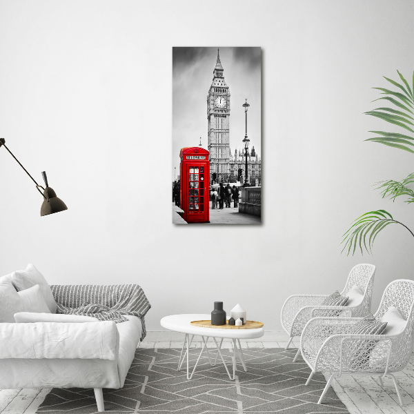 Quadro su tela canvas verticale Big Ben di Londra