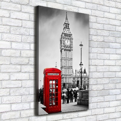 Quadro su tela canvas verticale Big Ben di Londra