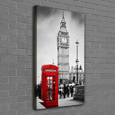 Quadro su tela canvas verticale Big Ben di Londra