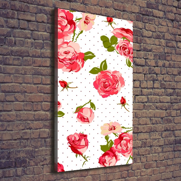 Quadro foto su tela verticale Rose selvatiche