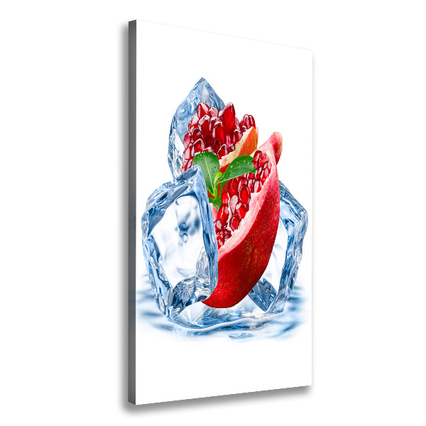 Quadro su tela canvas verticale Melograno e ghiaccio