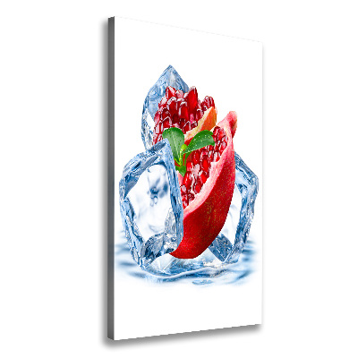 Quadro su tela canvas verticale Melograno e ghiaccio