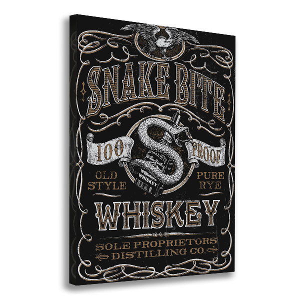 Stampa quadro su tela verticale Whisky