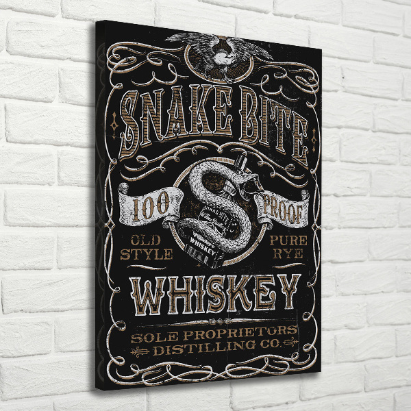 Stampa quadro su tela verticale Whisky