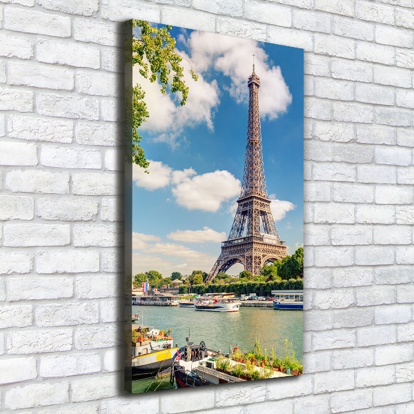 Quadro foto su tela verticale Torre Eiffel Parigi