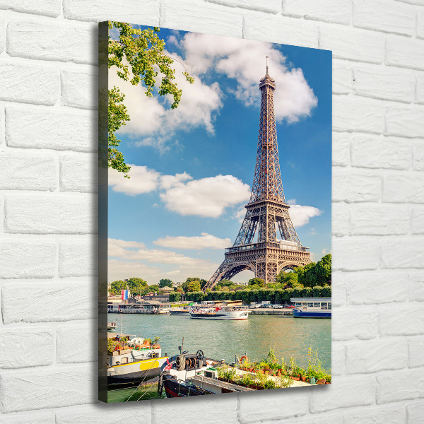 Quadro foto su tela verticale Torre Eiffel Parigi