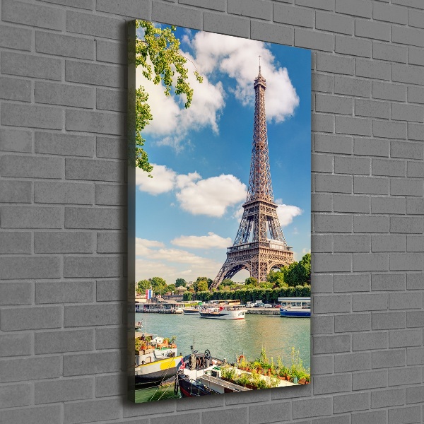Quadro foto su tela verticale Torre Eiffel Parigi