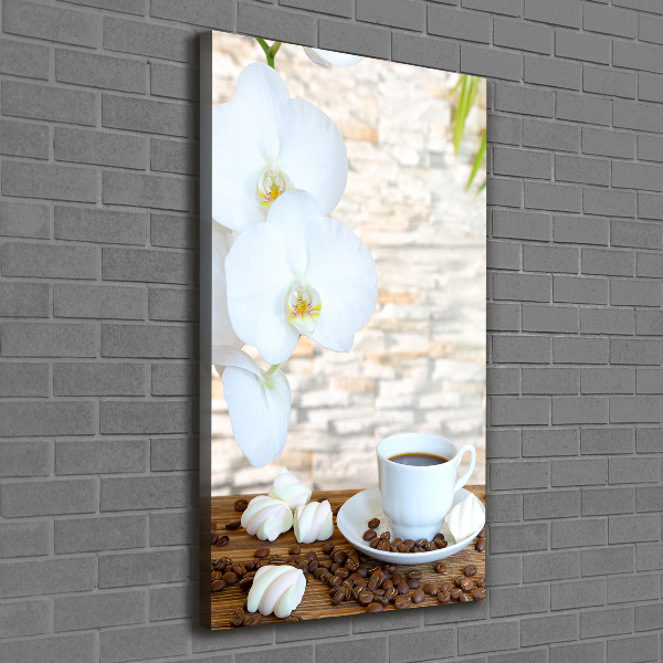 Quadro foto su tela verticale Una tazza di caffè