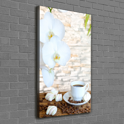 Quadro foto su tela verticale Una tazza di caffè
