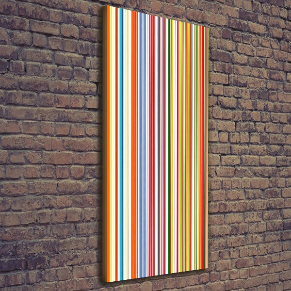 Quadro su tela canvas verticale Strisce colorate