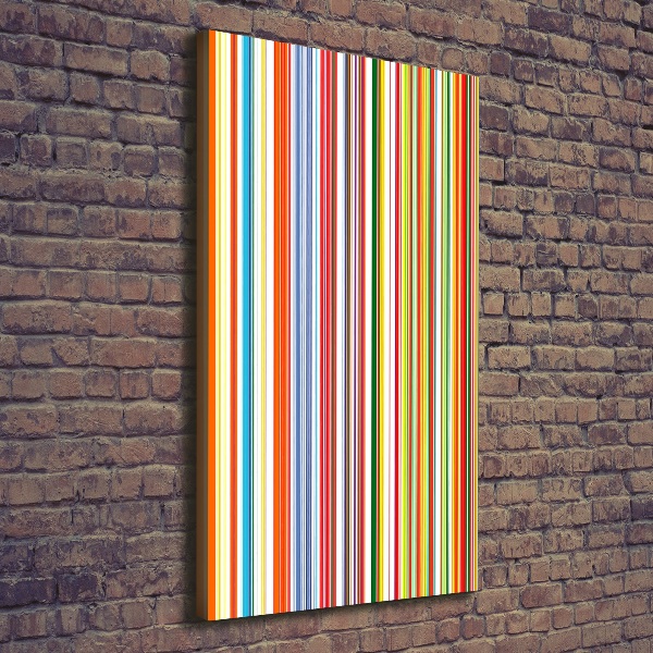 Quadro su tela canvas verticale Strisce colorate