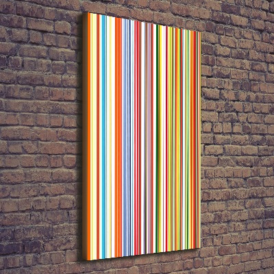 Quadro su tela canvas verticale Strisce colorate