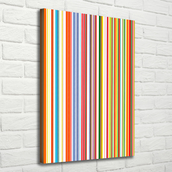 Quadro su tela canvas verticale Strisce colorate