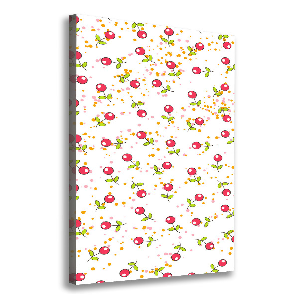 Quadro su tela canvas verticale Ciliegie