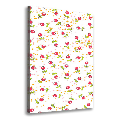 Quadro su tela canvas verticale Ciliegie