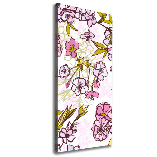 Quadro su tela canvas verticale Fiori di ciliegio