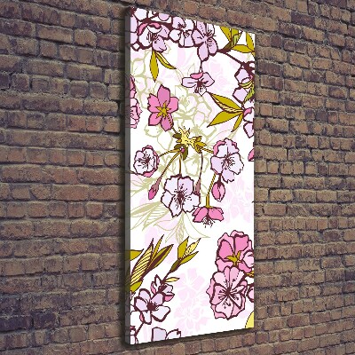 Quadro su tela canvas verticale Fiori di ciliegio