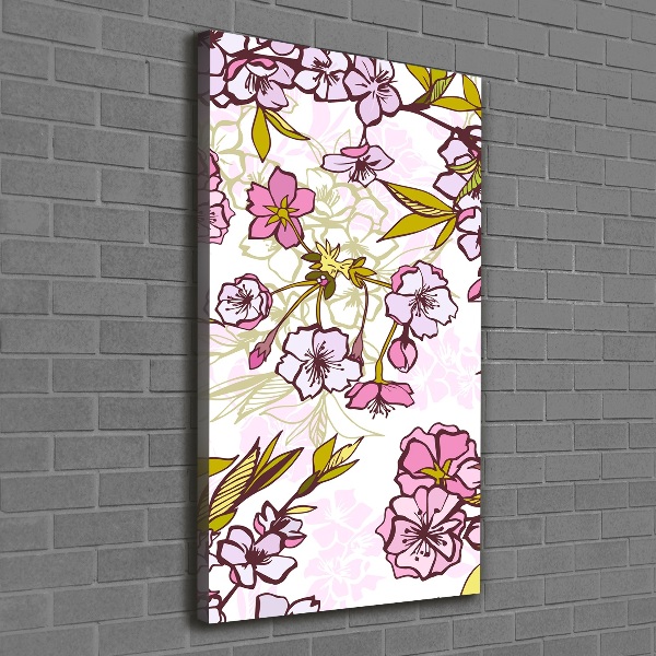 Quadro su tela canvas verticale Fiori di ciliegio