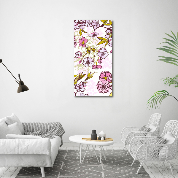Quadro su tela canvas verticale Fiori di ciliegio