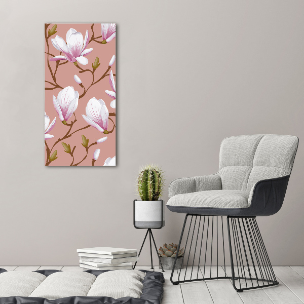 Stampa quadro su tela verticale Magnolia