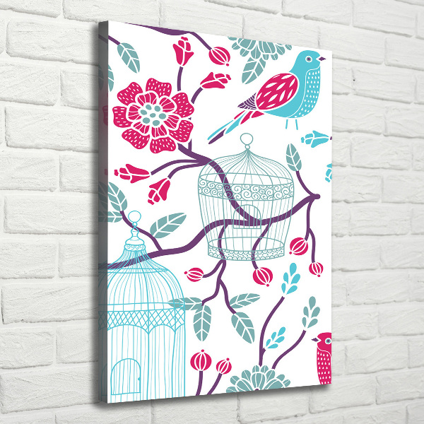 Quadro foto su tela verticale Gabbie per uccelli