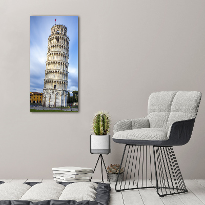 Quadro foto su tela verticale Torre Pendente di Pisa