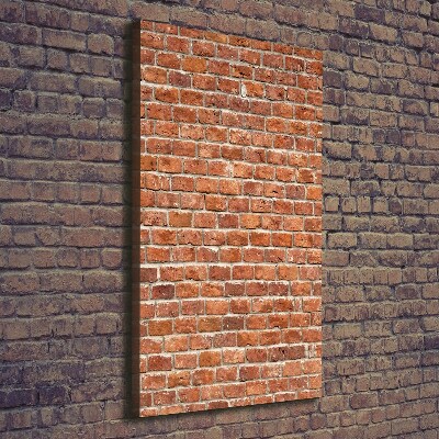 Quadro foto su tela verticale Muro di mattoni