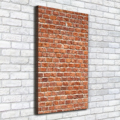 Quadro foto su tela verticale Muro di mattoni