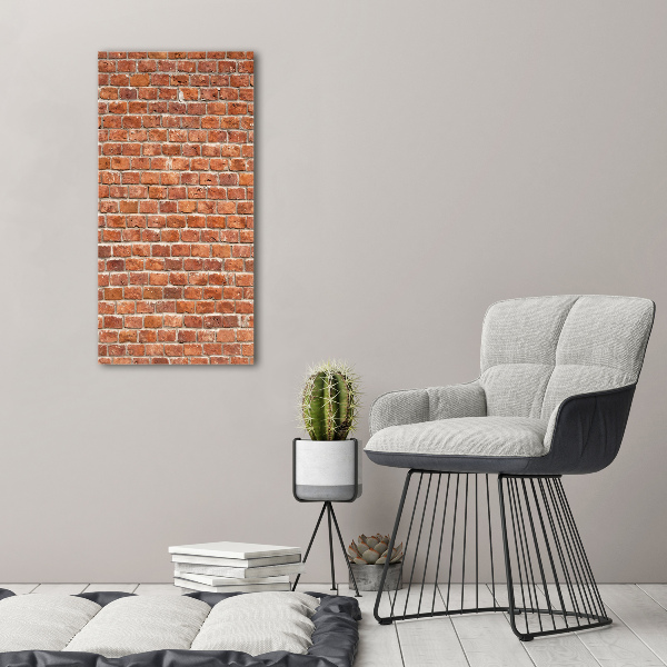 Quadro foto su tela verticale Muro di mattoni
