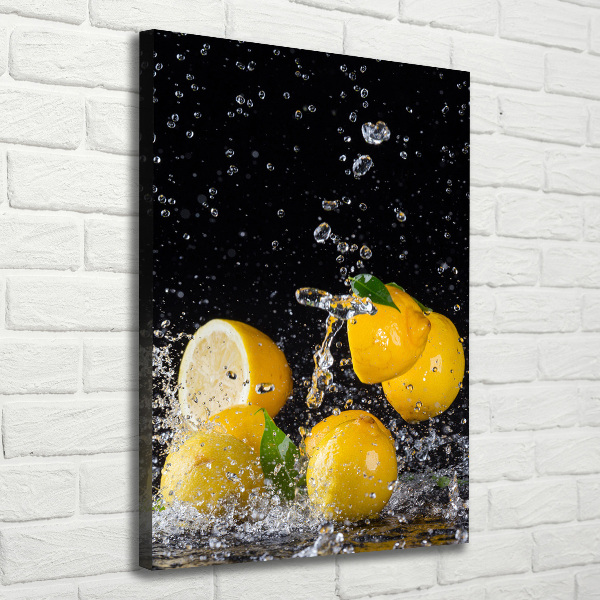 Stampa quadro su tela verticale Limone