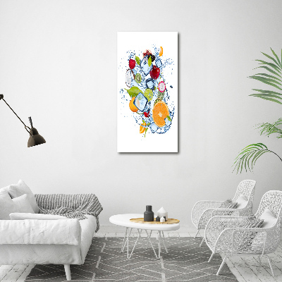 Quadro foto su tela verticale Frutta e ghiaccio