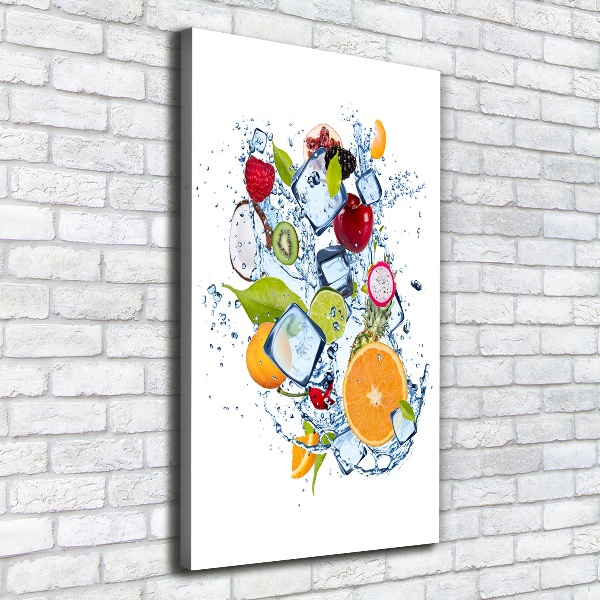 Quadro foto su tela verticale Frutta e ghiaccio