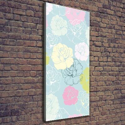 Quadro su tela canvas verticale Rose
