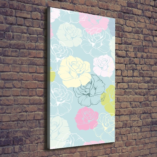 Quadro su tela canvas verticale Rose