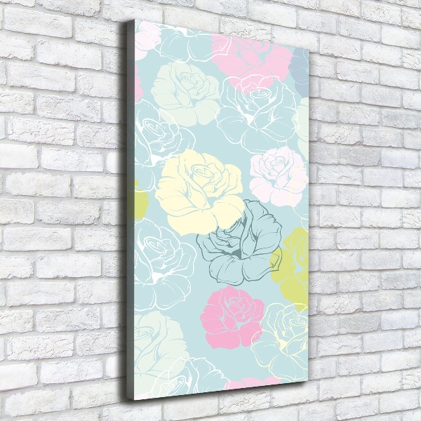 Quadro su tela canvas verticale Rose