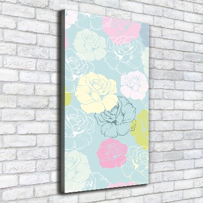Quadro su tela canvas verticale Rose