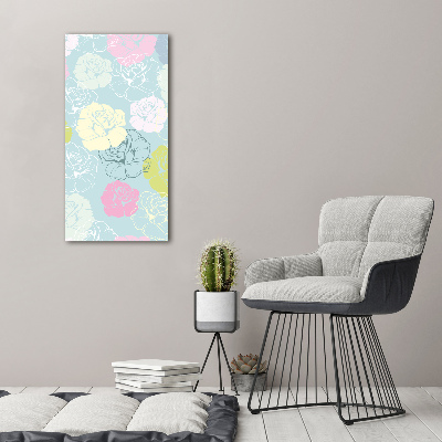 Quadro su tela canvas verticale Rose